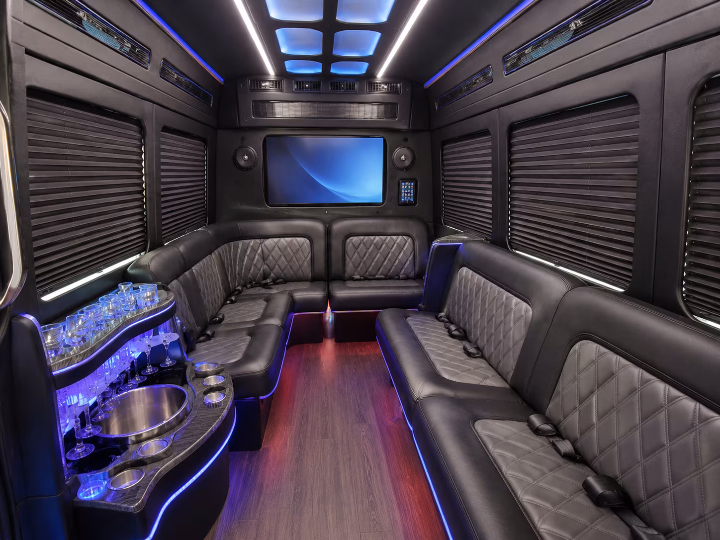 lakeland party bus interior